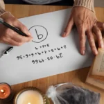 Mulher analisando gráficos e números com um notebook aberto, simbolizando numerologia empresarial online e cursos Hotmart.